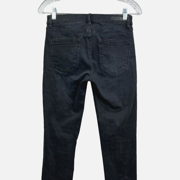 Blank NYC Womens Jeans Faux Pearl Skinny Stretch Raw Hem 5‎ Pocket Black Sz 27 - Picture 6 of 8
